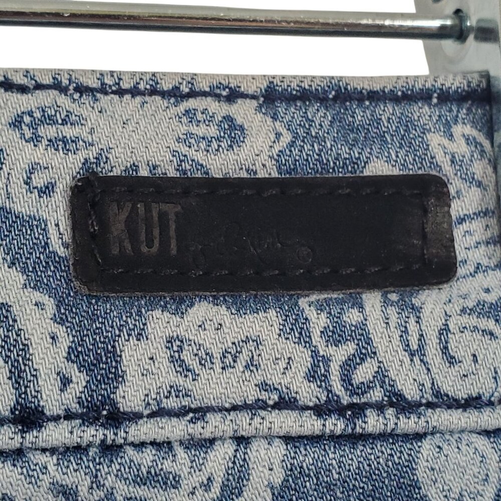 Kut From The Kloth Jeans Eva Boho Paisley Printed Denim Ankle Skinny Festival - Picture 14 of 16